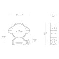 Montaż lunety Hawke Precision Steel niski 34 mm Weaver-2 45159