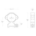 Montaż lunety Hawke Precision Steel średni 34 mm Weaver-2 45160