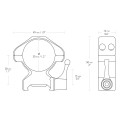 Montaż lunety Hawke Precision Steel wysoki 30 mm Weaver z dźwignią-2 45170