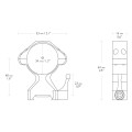 Montaż lunety Hawke Precision Steel wysoki 34 mm Weaver z dźwignią-2 45173