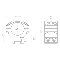 Montaż lunety Hawke Tactical 1" średni Dovetail-2 45174
