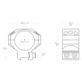 Montaż lunety Hawke Tactical średni 30 mm Dovetail-2 45176