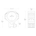 Montaż lunety Hawke Tactical wysoki 34 mm Dovetail-2 45180