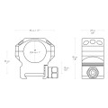 Montaż lunety Hawke Tactical średni 1" Weaver-2 45181