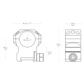 Montaż lunety Hawke Tactical wysoki 1" Weaver-2 45182