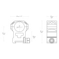 Montaż lunety Hawke Tactical bardzo wysoki 1" Weaver-2 45183
