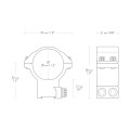 Montaż lunety Hawke Match wysoki 30 mm Dovetail-2 45197