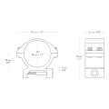 Montaż lunety Hawke Match niski 30 mm Weaver-2 45203