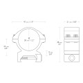 Montaż lunety Hawke Match średni 1" Weaver-2 45204