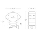 Montaż lunety Hawke Match 30 mm wysoki Weaver-2 45205