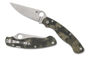 Nóż składany Spyderco Military 2 Camo G10 Satin Plain CPM S30V by Sal Eric Glesser (C36GPCMO2)