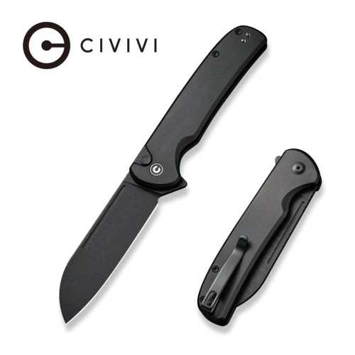Nóż składany Civivi Chevalier II Black Aluminium, Black Stonewashed 14C28N (C20022B-1)-1 45347