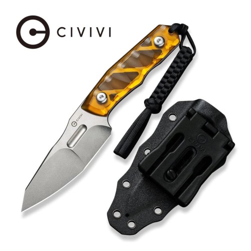 Nóż Civivi Propugnator Polished Yellow Ultem, Stonewashed D2 by PG Knives (C23002-3)-1 45358