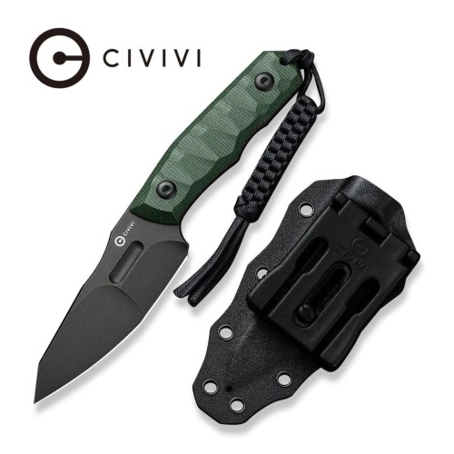 Nóż Civivi Propugnator Green Canvas Micarta, Black Stonewashed D2 by PG Knives (C23002-2)-1 45359
