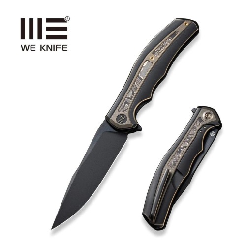 Nóż składany WE Knife Zonda Black/Bronze Titanium / Copper Foil Carbon Fiber, Black Stonewashed/Brushed CPM 20CV by Kellen Bogardus (WE22016-3)-1 45364
