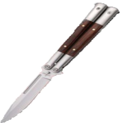 Nóż składany motylek Third Balisong Wood / Stainless Steel, Satin 420 (K2095)-1 45393