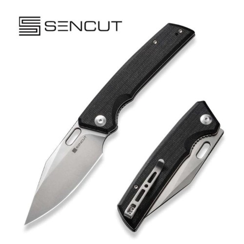 Nóż składany Sencut GlideStrike Black Canvas Micarta, Satin 9Cr18MoV (S23018-4)-1 45402