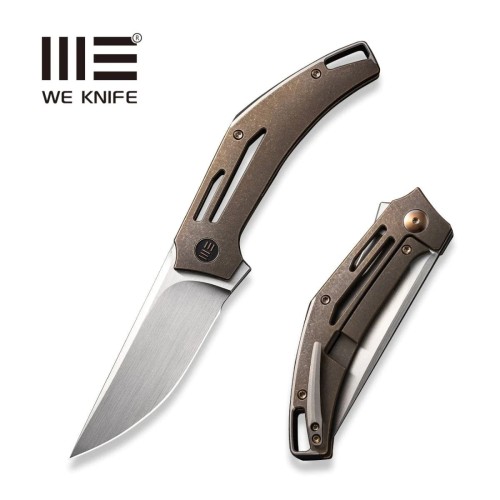 Nóż składany WE Knife Speedliner Bronze Titanium, Hand Rubbed Satin CPM 20CV by Tashi Bharucha (WE22045C-2)-1 45412