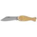 Nóż składany Mikov Fishlet 130 Gold, Stonewashed (130-NZn-1/ZL STONEWASHED)-2 45422