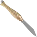 Nóż składany Mikov Fishlet 130 Gold, Stonewashed (130-NZn-1/ZL STONEWASHED)-3 45422