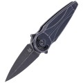 Nóż składany FOX Saturn Black Aluminium, Black Stone Washed N690Co by Denis Simonutti (FX-551 ALB)-7 45601