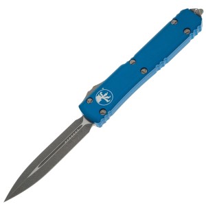 Nóż automatyczny OTF Microtech Ultratech D/E Blue Aluminium, Apocalyptic M390 by Tony Marfione (122-10APBL)