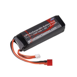 ASG - Bateria AEG - LiPo - 11,1V - 2200 mAh - 30C - T-Connector - [1] - 19366