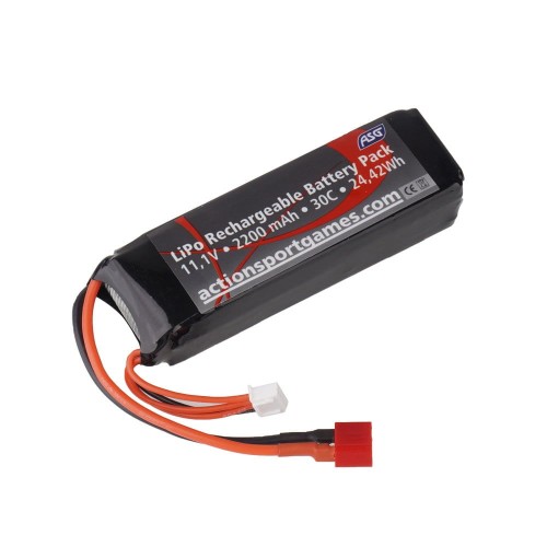 ASG - Bateria AEG - LiPo - 11,1V - 2200 mAh - 30C - T-Connector - [1] - 19366-1 45749