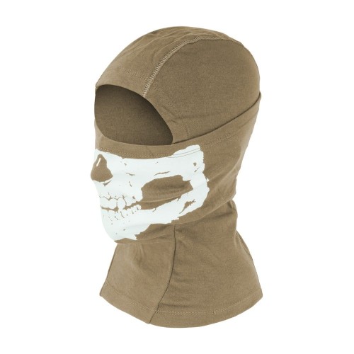 101 Inc. - Kominiarka jednootworowa bawełniana Balaclava Skull - Piaskowy - 214278-1 45854