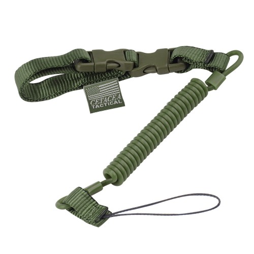 Cetacea Tactical - Smycz do broni Plain Clothes Mini-Coil Lanyard - Olive Drab - TA-PCO-OD-1 45999