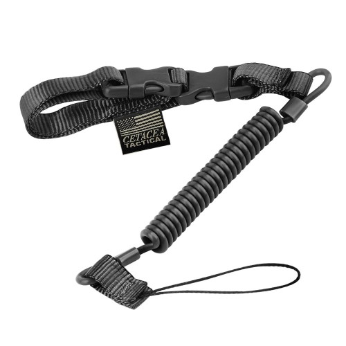 Cetacea Tactical - Plain Clothes Mini-Coil Lanyard - Czarny-1 46141
