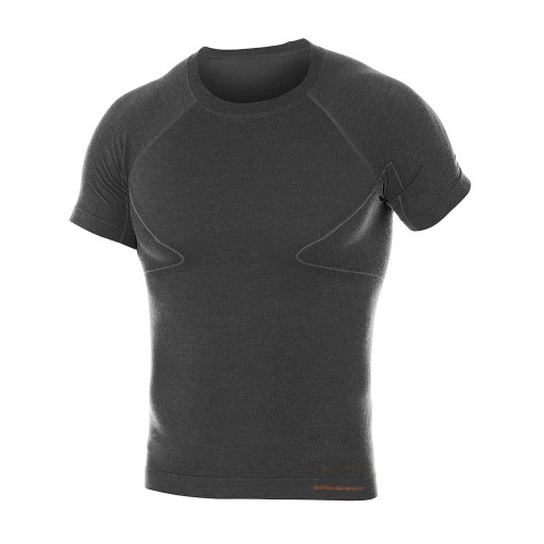 Brubeck - Koszulka termoaktywna z krótkim rękawem Active Wool Merino - Grafitowa - SS11710-1 46184
