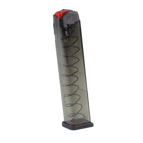 ETS - Magazynek polimerowy Competition Legal do Glock 17 / 18 / 19 / 19X / 26 / 34 / 45 - 9x19 mm - 27 naboi - Carbon Smoke Series - SMK-GLK-9-170-1 46307
