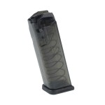 ETS - Magazynek polimerowy do Glock 17 / 18 / 19 / 19X / 26 / 34 / 45 - 9x19 mm - 17 naboi - Carbon Smoke Series - SMK-GLK-17
