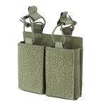Mil-Tec - Ładownica otwarta z panelem rzepowym - Podwójna - Zielony OD - 13496201