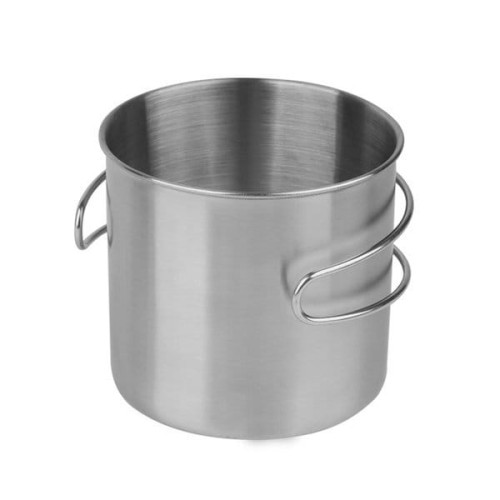 Mil-Tec - Kubek ze stali nierdzewnej ze składanym uchwytem - 600 ml - 14602600-1 48712