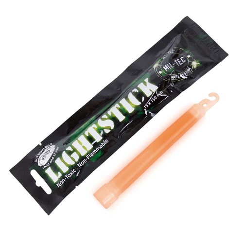 Mil-Tec - Lightstick światło chemiczne - Standard - 1,5 x 15 cm - Pomarańczowy - 14940014-1 48882