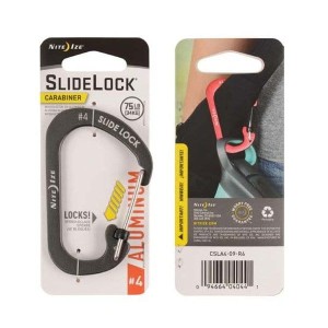 Nite Ize - Karabinek SlideLock® Carabiner Aluminum #4 - Charcoal - CSLA4-09-R6