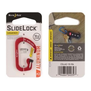 Nite Ize - Karabinek SlideLock® Carabiner Aluminum #2 - Czerwony - CSLA2-10-R6