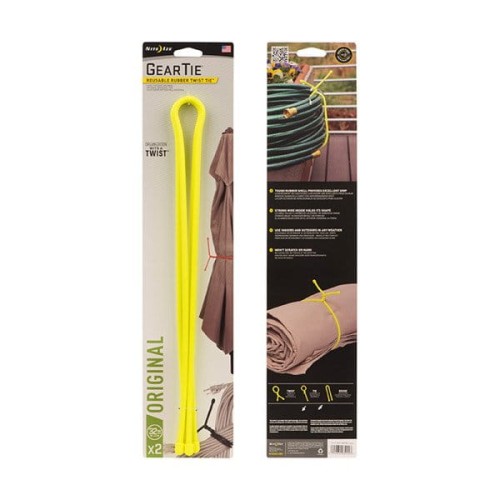 Nite Ize - Gear Tie® Reusable Rubber Twist Tie™ 32 in. - 2 szt. - Neon Yellow - GT32-2PK-33-1 48911