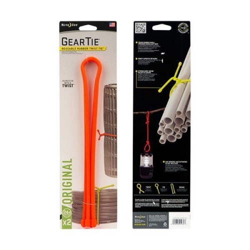 Nite Ize - Elastyczny trok Gear Tie 24" - 2 szt. - Bright Orange - GT24-2PK-31-1 48912