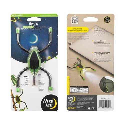 Nite Ize - Latarka BugLit - USB - Zielono/Czarna - BGTR02-17-R7-1 48931
