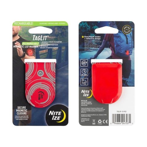 Nite Ize - Światło ostrzegawcze LED TagLit - Czerwony- TGLR-10-R3-1 48933
