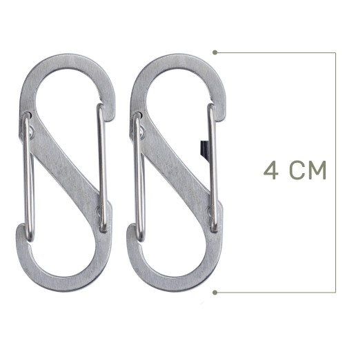 Nite Ize - S-Biner #1 - Stalowy - 2 Pack - SB1-2PK-11-1 49134