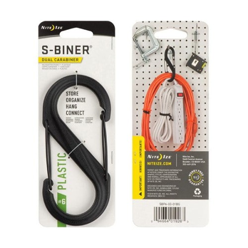 Nite Ize - Karabinek S-Biner® Plastic Dual Carabiner #6 - Czarny - SBP6-03-01BG-1 49158
