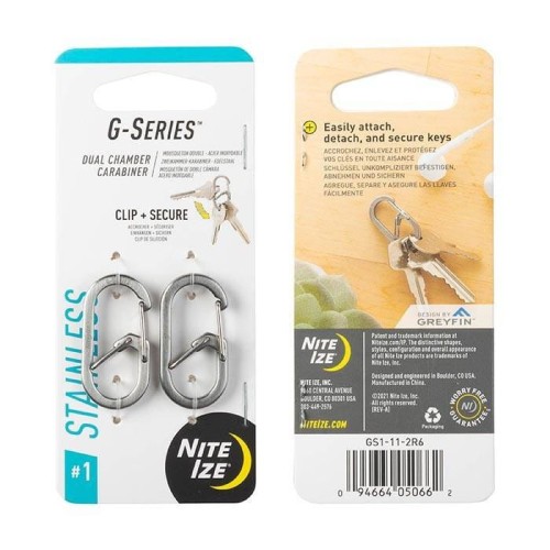 Nite Ize - G-Series #1 - 2 Pack - Stainless Steel - GS1-11-2R6-1 49184