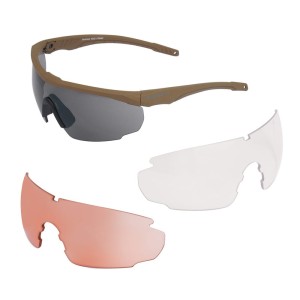 SwissEye - Okulary balistyczne Blackhawk - Brązowe oprawki - 40422