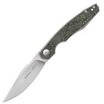 Nóż składany Viper Belone Titanium Stonewashed/Dark Green Matter CF Satin M390 by Jesper Voxnæs (V5970TIFCV)