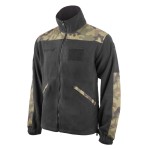 Texar - Bluza polarowa Grom - Czarna / PL Camo - 03-FLG-CO