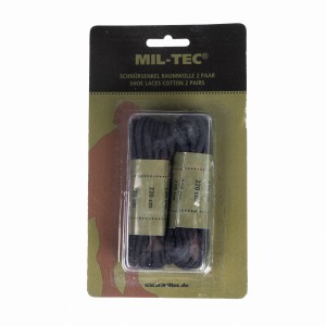 Sznurówki Mil-Tec 220 cm bawełniane czarne